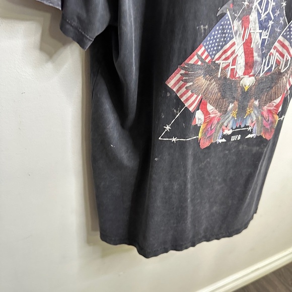 White Fox - Vintage Inspired American Grey Distressed Top Small 💛 - Picture 3 of 14